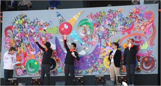 『パラ駅伝 in TOKYO 2018』で披露したレゴ壁画