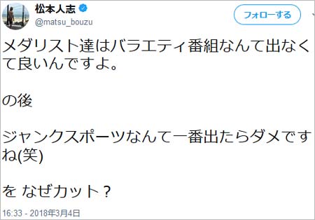 松本人志のツイート