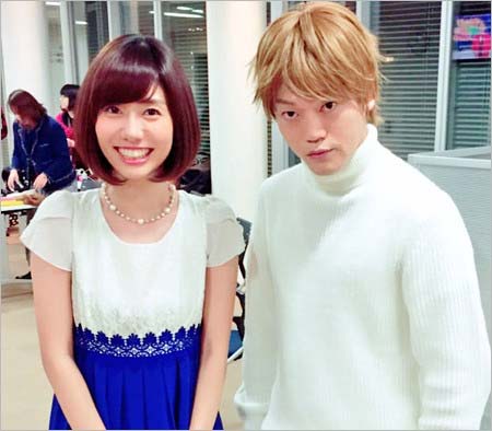 山崎夕貴＆おばたのお兄さんのツーショット