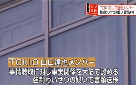 山口達也の書類送検報道