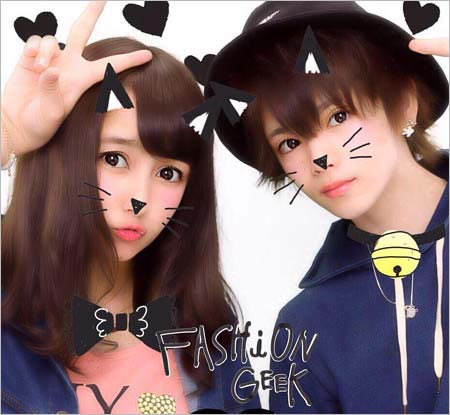 夏目雄大（菅又雄大）と與儀ケイラのプリクラツーショット