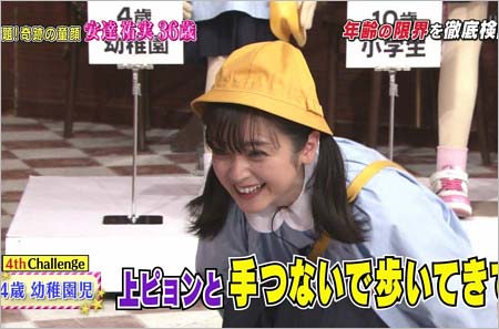 幼稚園児コスプレの安達祐実ズーム