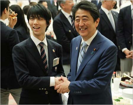 羽生結弦選手と安倍晋三首相