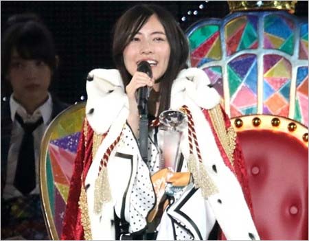 『第10回AKB48世界選抜総選挙』で1位の松井珠理奈