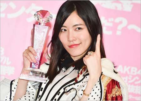 世界選抜総選挙で1位の松井珠理奈