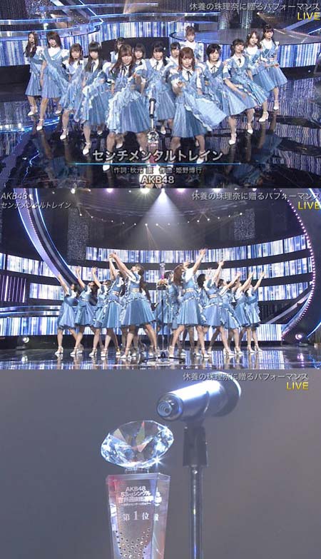 センチメンタルトレインを初披露したAKB48選抜メンバー15名