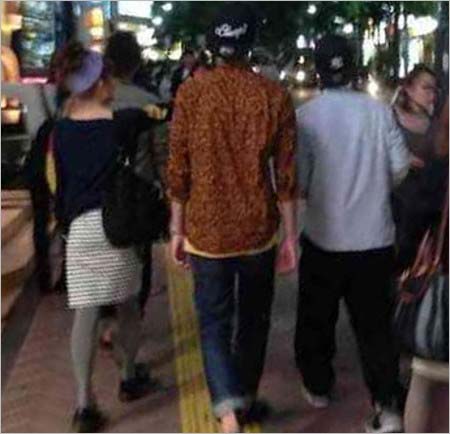 あいのり桃&岡田将生の後ろ姿