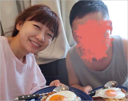 あいのり桃と夫のツーショット