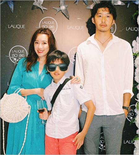 仁香と長男&柴田翔平