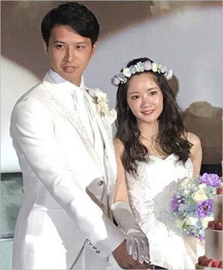 元乃木坂46畠中清羅と夫の結婚式ツーショット