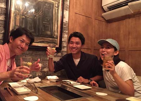 福田彩乃がインスタグラムで公開の渡辺裕太、宮川一朗太との食事会写真