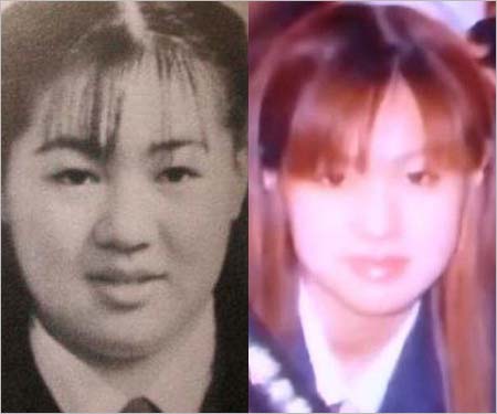 上西小百合の学生時代、深キョン似と自称する高校生時代