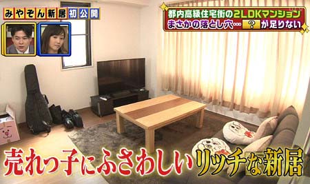 みやぞんの新居・リビング