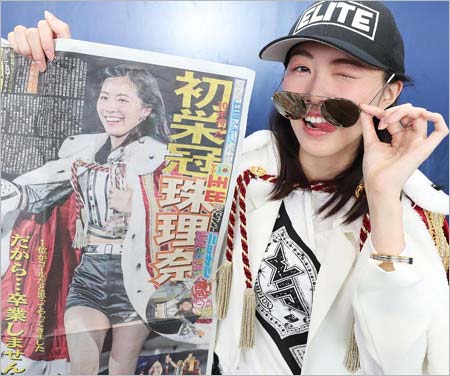 世界選抜総選挙の終了翌日の松井珠理奈1枚目