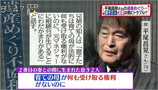 平尾昌晃の遺産相続問題の報道