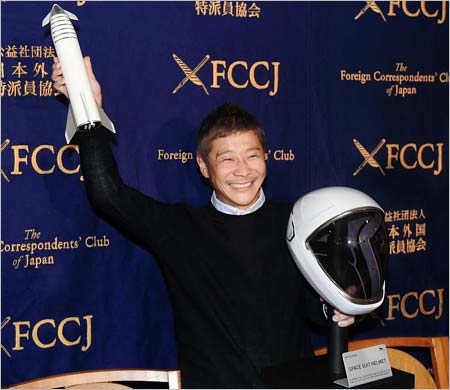 日本外国人特派員協会で会見した前澤友作社長(マエザワユウサク)