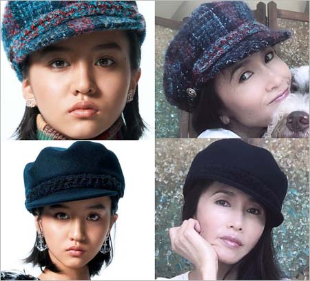 工藤静香&Kokiのキャスケット帽着用画像