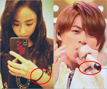 平野紫耀&平祐奈が茶色のゴムバンド