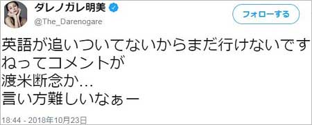ダレノガレ明美のハリウッド進出断念報道を否定ツイート