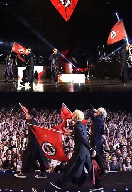 BTSナチス・ドイツ風のパフォーマンス