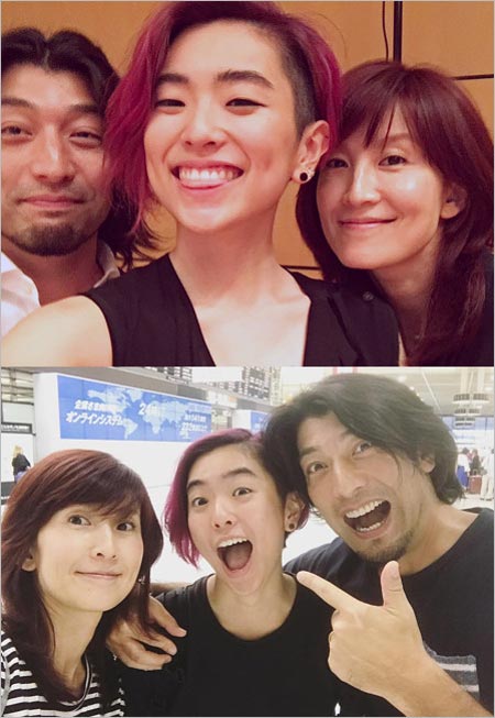 akkoと次女HARUHI＆再婚相手