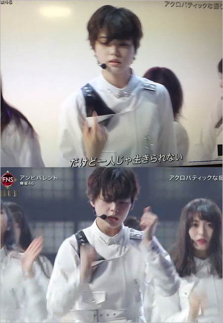 平手友梨奈『FNS歌謡祭2018』出演時の姿