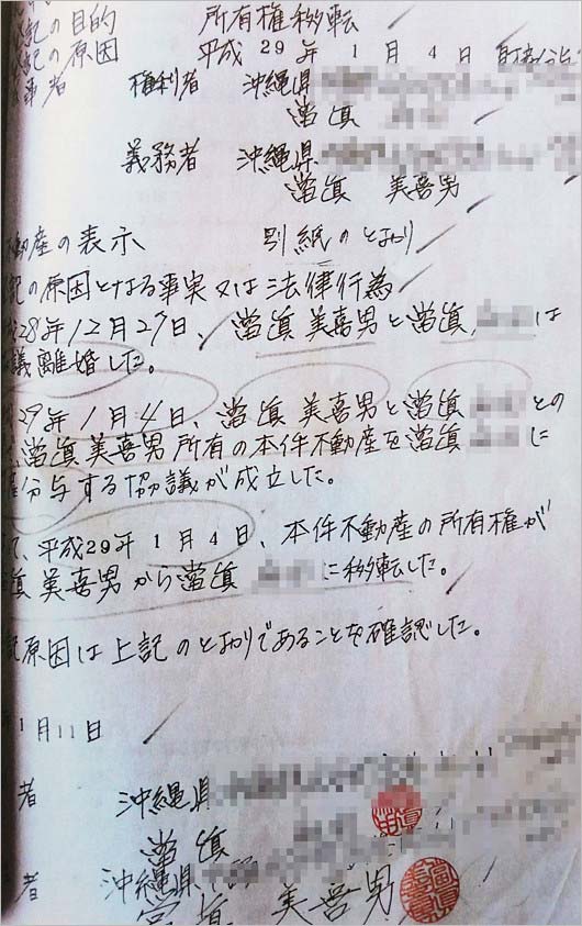 羽賀研二受刑者の不動産移転書類