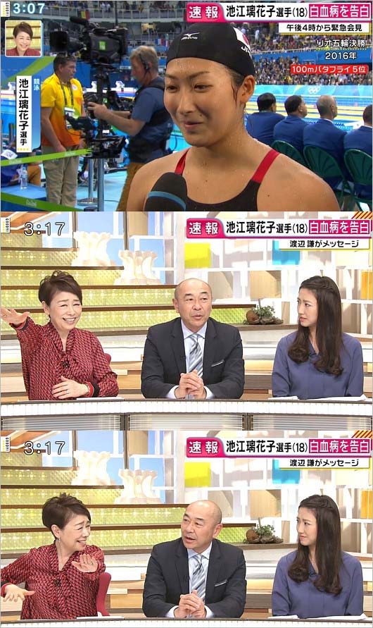 安藤優子が池江璃花子に不謹慎発言したシーン