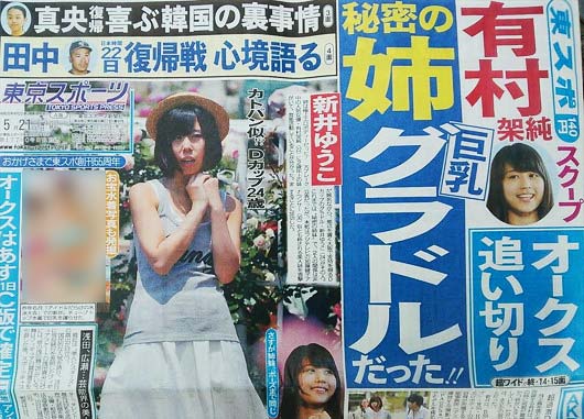 有村藍里(新井ゆうこ)の東スポ記事