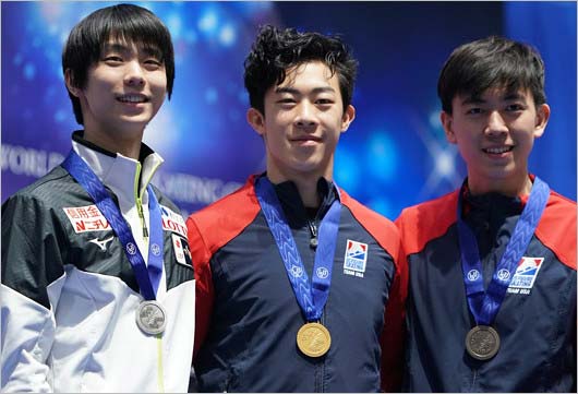 羽生結弦、ネイサン・チェン、ヴィンセント・ジョウ