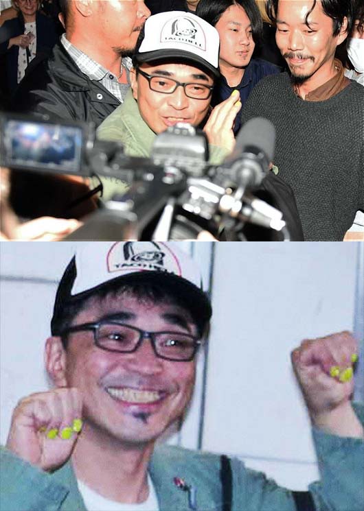 石野卓球のマスコミ取材時の姿