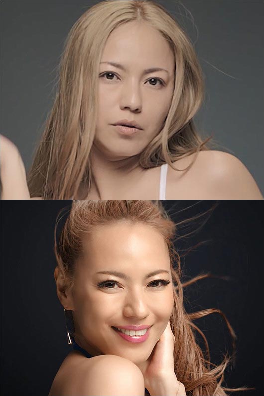 MAX・LINAライザップで痩せる前と痩せた後の顔ビフォーアフター画像