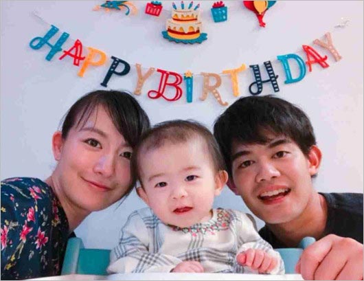 小塚崇彦の家族画像、大島由香里・長女・樺子・小塚崇彦