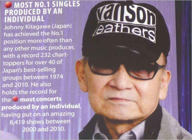 ジャニー喜多川社長のギネス認定