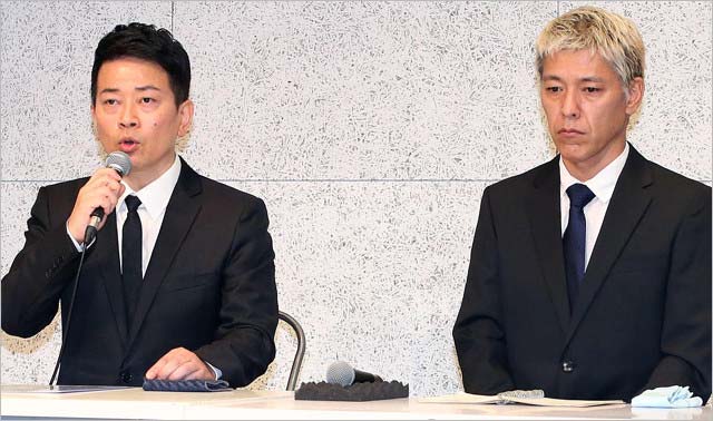 宮迫博之＆ロンブー亮の会見画像