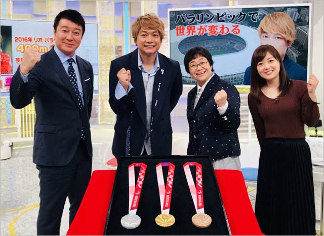 スッキリ出演の香取慎吾・加藤浩次・ハリセンボン春菜・水卜麻美アナ