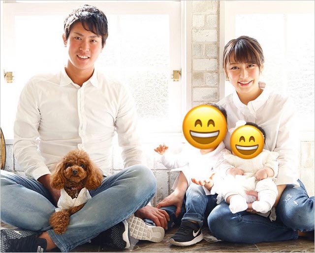堂林翔太選手＆枡田絵理奈アナの家族画像