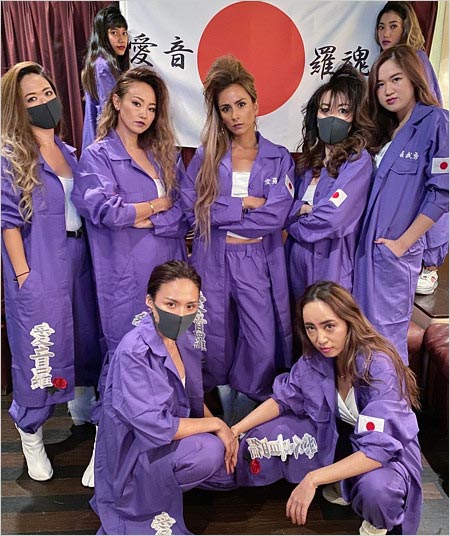 MALIAの会社Anelaスタッフの特攻服姿の画像