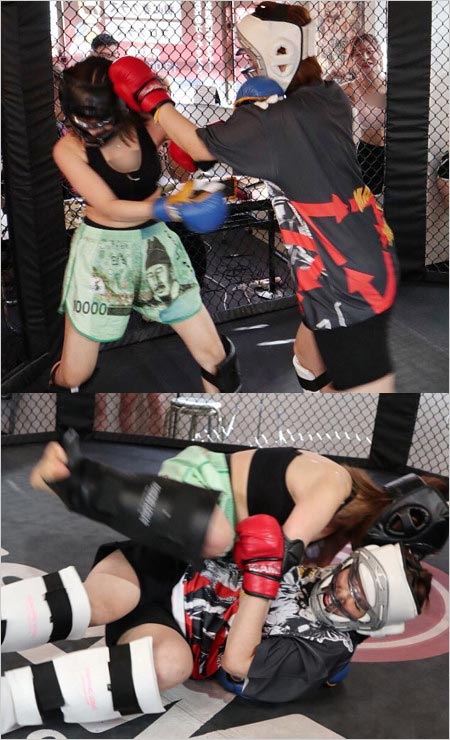 総合格闘技デビューした坂口杏里&ヘラヘラ三銃士さおりん