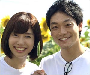 山崎夕貴アナと夫おばたのお兄さん