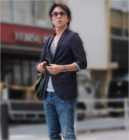 川越達也シェフのプライベート私服画像