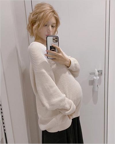 菊池梨沙の妊娠・出産直前の姿