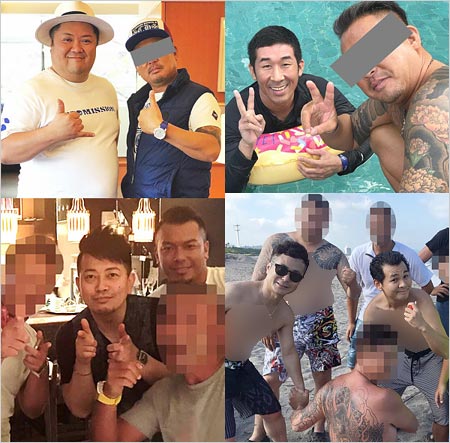 お笑い芸人と反社会的勢力のプライベート写真