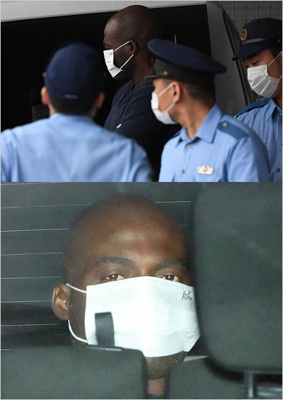 送検されたボビー・オロゴン容疑者