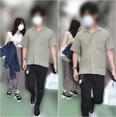 長沢菜々香と彼氏のIT企業社長が週刊文春の直撃取材を受けた場面