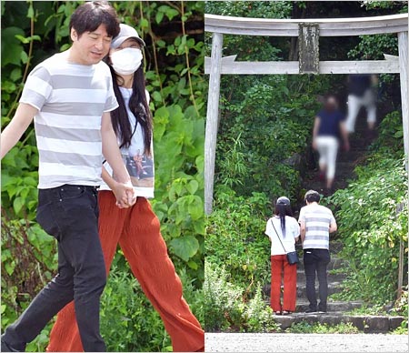 小島瑠璃子とキングダム作者・原泰久の熱愛交際、志賀島神社でのデート写真