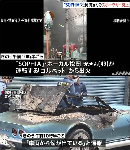 ソフィア松岡充が愛車の炎上トラブル謝罪 コルベットc3から出火 原因や経緯説明 テレビでも紹介の旧車が 画像あり 今日の最新芸能ゴシップニュースサイト 芸トピ