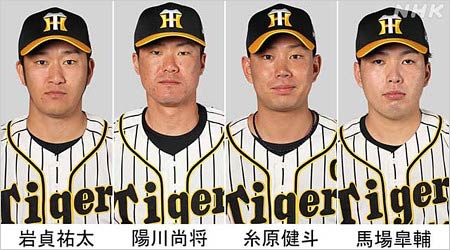 新型コロナウイルスに感染した阪神タイガースの選手