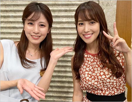 堤礼実アナ&鷲見玲奈アナ