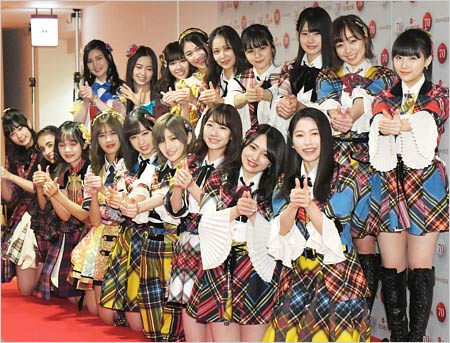AKB48が2019年のNHK紅白歌合戦出場時の写真